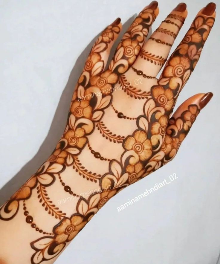 Front Hand simple Mehndi design